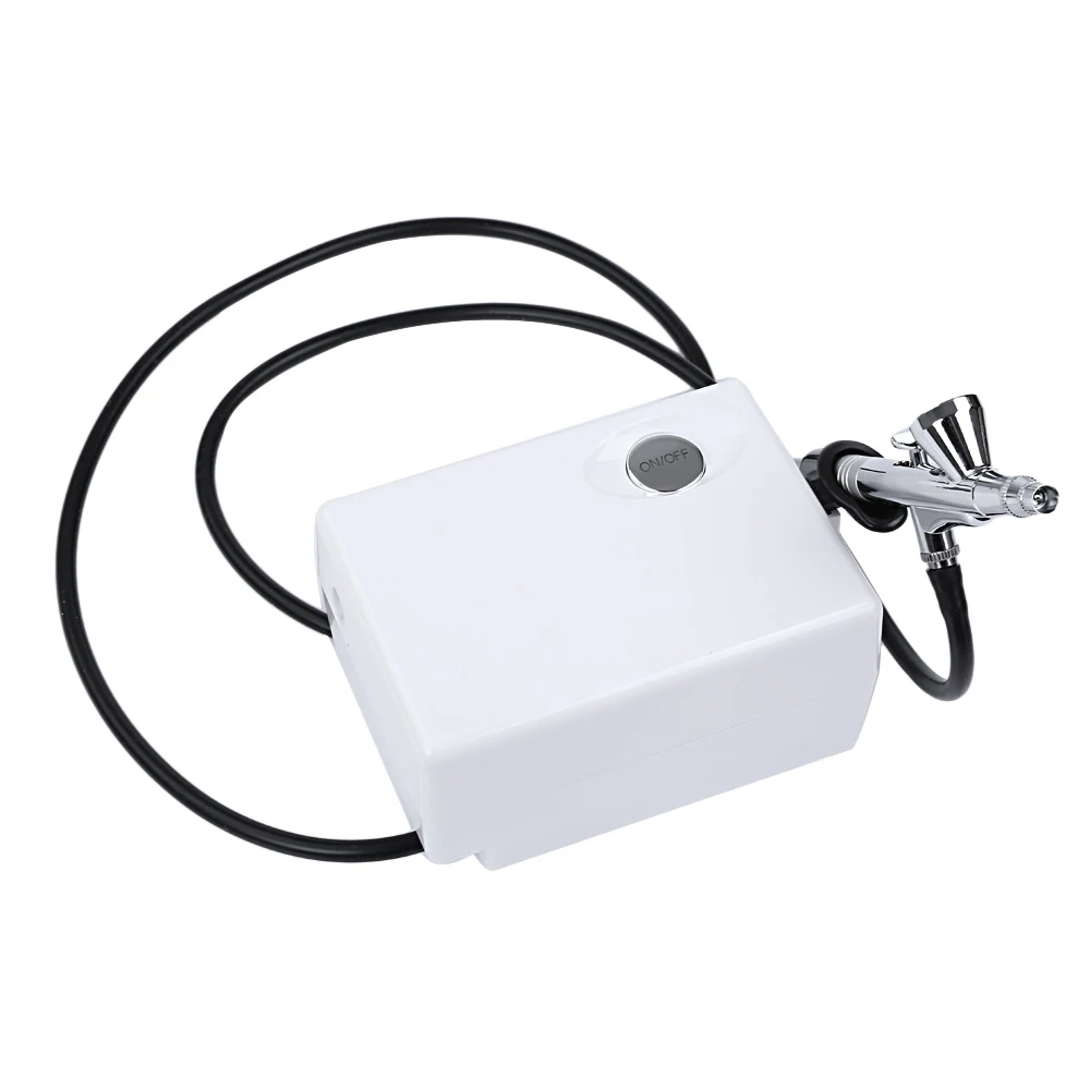 WHITE US PLUG Spirit Air 0,4 мм многоцелевой Аэрограф компрессор спрей искусство Кондитерские краски пистолет набор Портативный Аэрограф пистолет Декор татуировки - Цвет: WHITE US PLUG