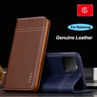 brand luxury genuine leather case new for iphone x xs 11 12 13 pro max xr se 6 7 8 phone flip cover case 360 shockproof cases
