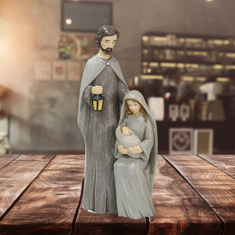 Nativity Scene Figurine Personalized Resin Crafts Creative Desktop Ornament for Home Living Room Bedroom Decoration WWO66 | Дом и сад
