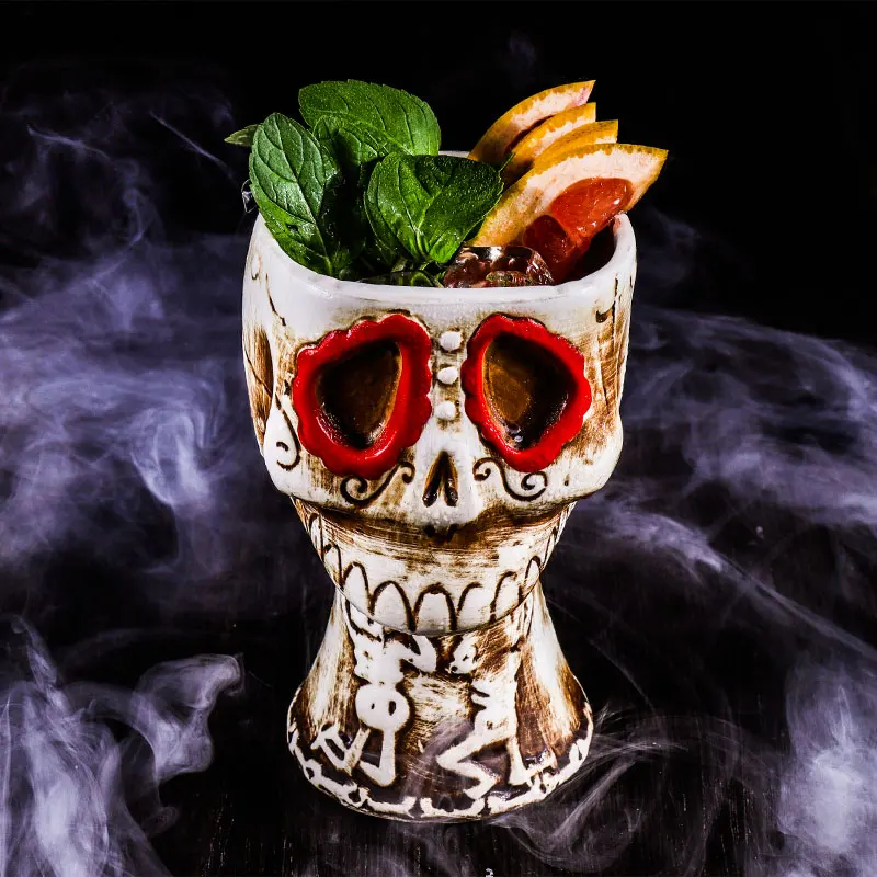 Гавайские Тики-бокалы бокал для коктейлей пивная кружка для напитков SKULLMug керамические Тики-бокалы отлично подходят для коктейли Напитки