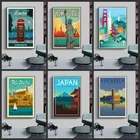 Постеры на холсте для путешествий, путешествий по миру, Амстердам, Лондону, Нью-Йорку