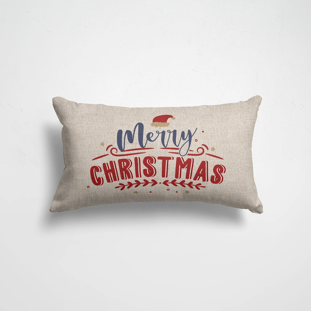 

Декоративная подушка чехол лен/хлопок, красный, 45x45 см