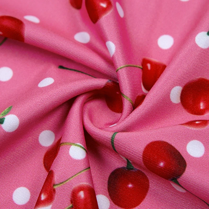 

Lace Cherry Women Pink Backless Suspender Skirt Sleeveless V-Neck