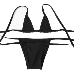 Женские сексуальные бикини-стринги, комплект, купальники, бюстгальтер, топы и стринги, нижнее белье, Трехточечное Нижнее белье купальник, мини-бикини