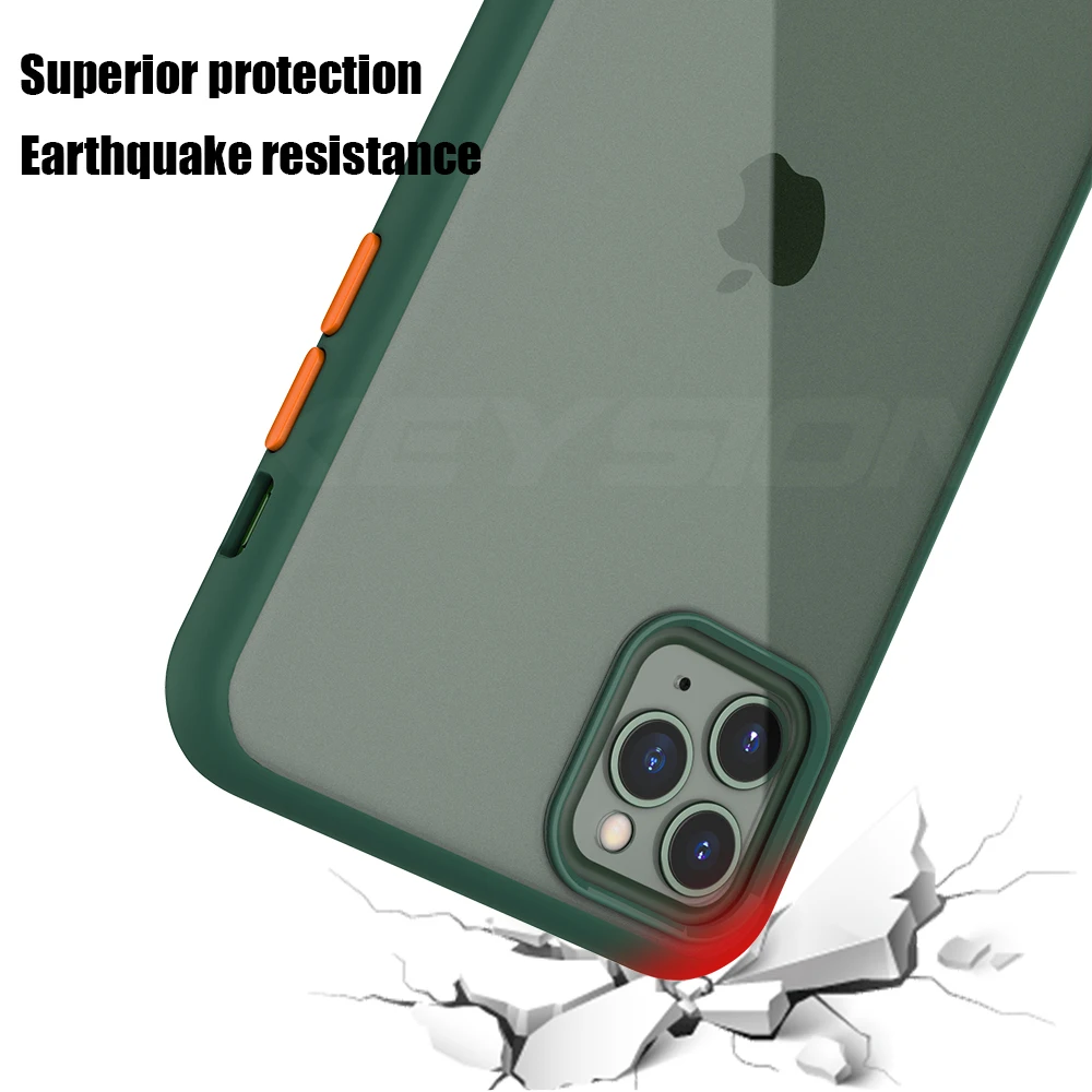 KEYSION модный матовый чехол для iPhone 11 Pro 11 Pro Max ударопрочный Прозрачный чехол для задней панели телефона для Apple iPhone 11 11 Pro Max