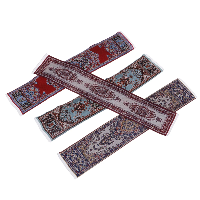 1:12 миниатюрный кукольный домик цветочный принт тканый пол ковер украшение набор