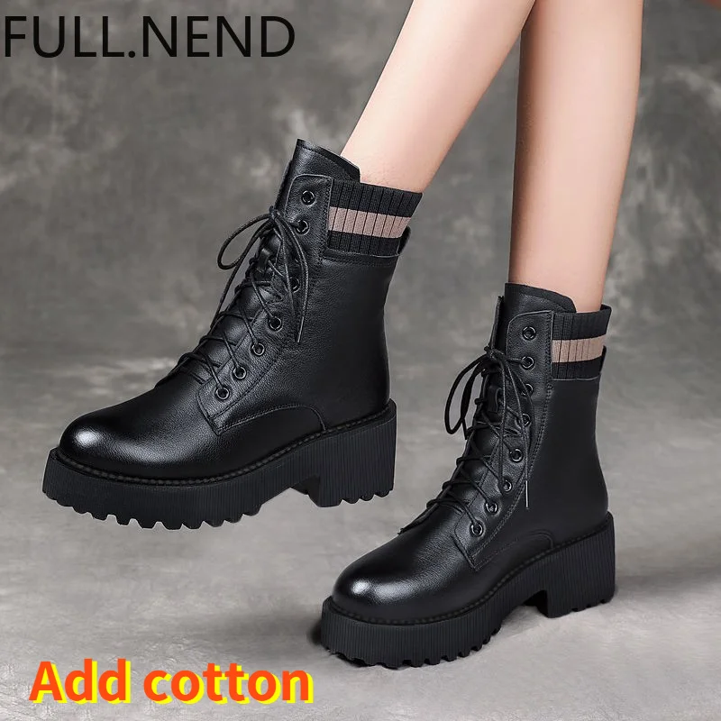 

Women's Martin Boots Black Plus Velvet Martin Boots Non-slip Wear-resistant Fashion Boots Women's Shoes Mid-tube Boots