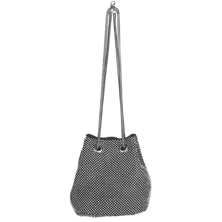 

Elegant Ladies Diamond Bucket Bag Adjustable Chain Flashing Dinner Bag Luxury Fancy Single Shoulder Bag For Women's And Hot Girl