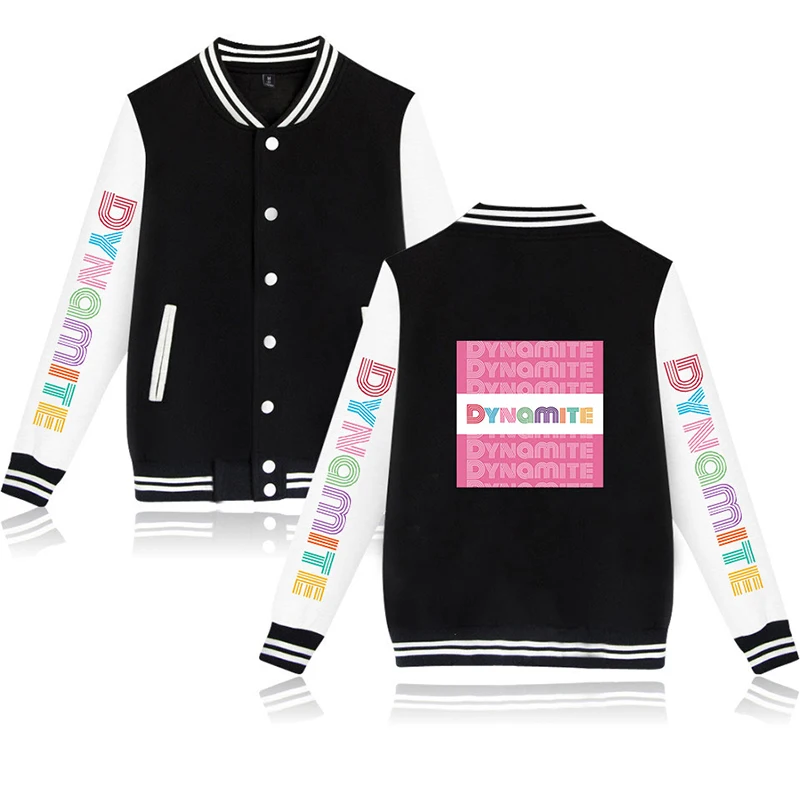 

Fashion Korean Style DYNAMITE Album Baseball Jacket Coat Men Women Long Sleeve Hoodies Sweatshirts Tops