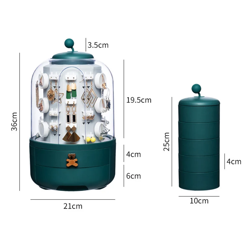 

Jewelry Storage Box Visual Large-Capacity Jewelry Box For Home Portable Jewelry Storage 889