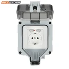 Внешние стандартные электрические розетки с европейской вилкой IP66, защита от погоды, водонепроницаемая внешняя вилка Masterplug 12 Way