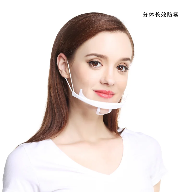 

Пластиковый противотуманный щит для лица, прозрачная крышка для рта для пищевых служб