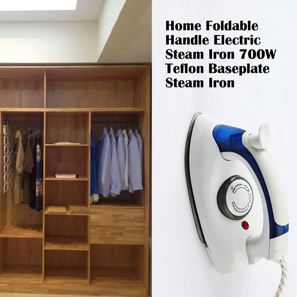 Compact Size Foldable Handle Electric Steam Iron High Power 700W Handheld Home Travel Use Baseplate | Дом и сад