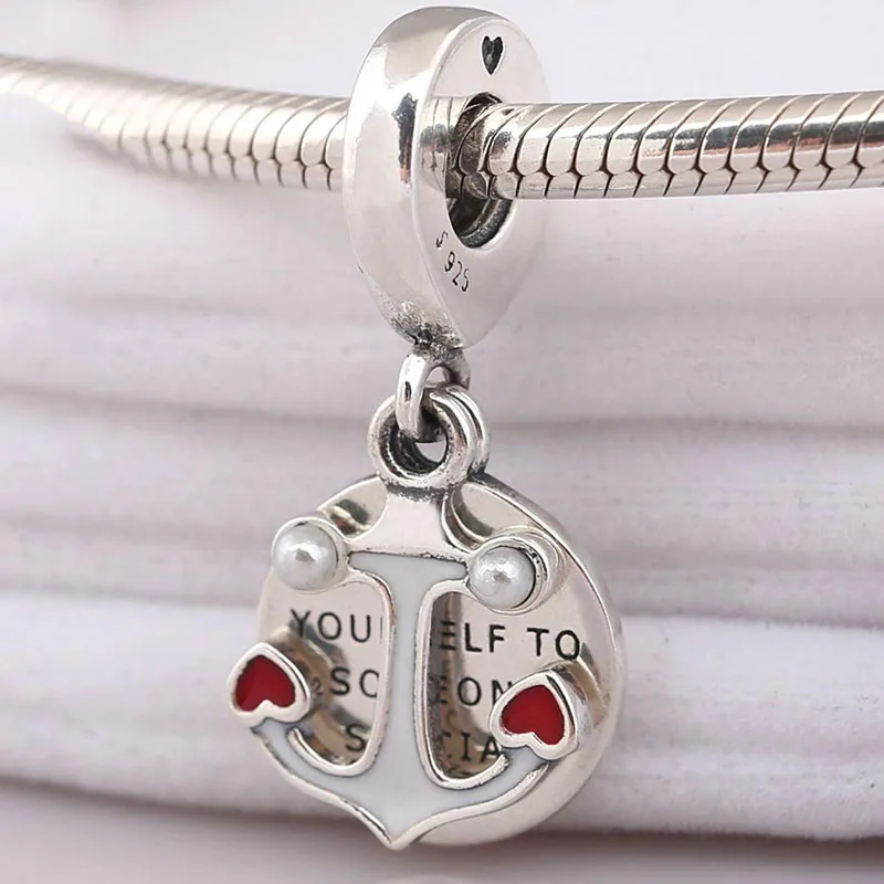 

100% 925 Sterling Silver Charm New Dreamboat Anchor Pendant Fit Pandora Women Bracelet & Necklace Diy Jewelry