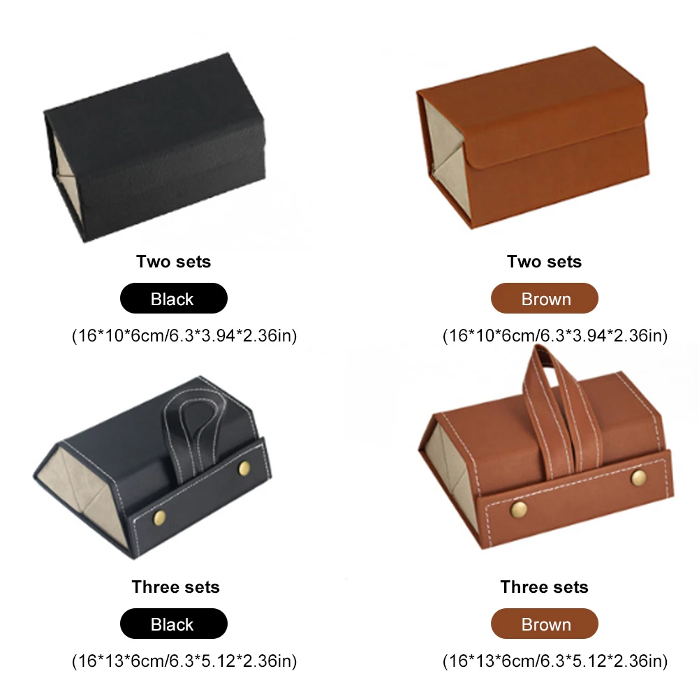 

Leather Multiple Glasses Storage Case Travel Sunglasses Organizer Case glasses Storage Bags Foldable Eyeglasses Soft Glasses Box