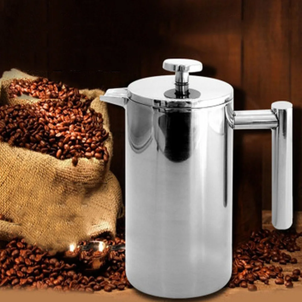 

350/800ML Coffee Maker 2layer Coffee Pot with Filter moka Pot Espresso Percolator Pot Moka Coffee Pot Containers Stainless Steel
