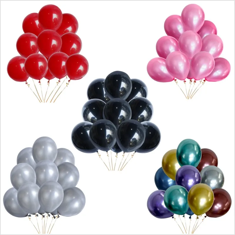 Золотые розовые шары из латекса 10 шт