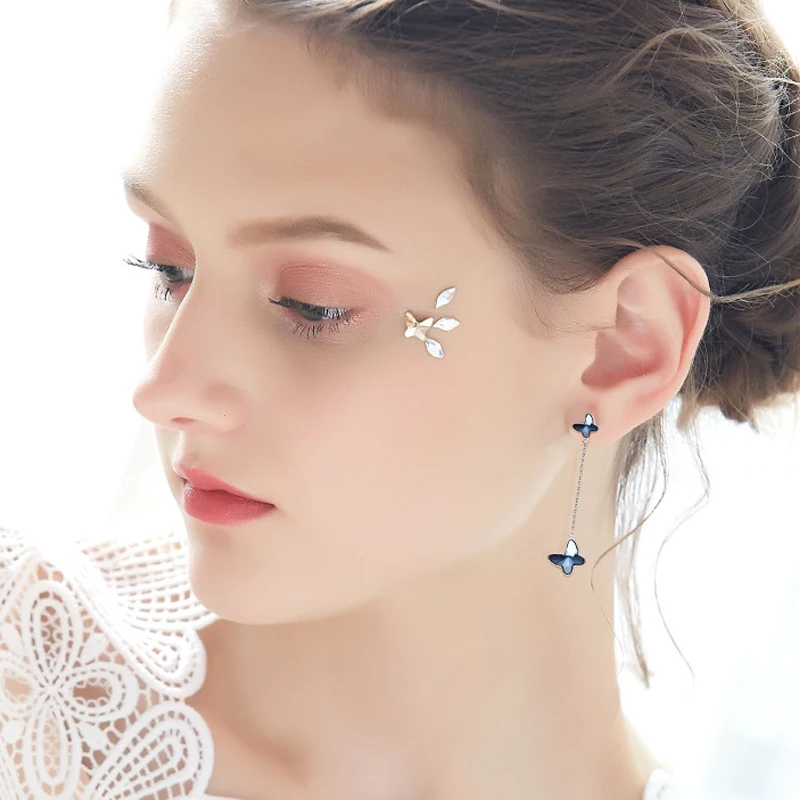 Женские длинные висячие серьги Cdyle Luxe из стерлингового серебра 925 пробы с