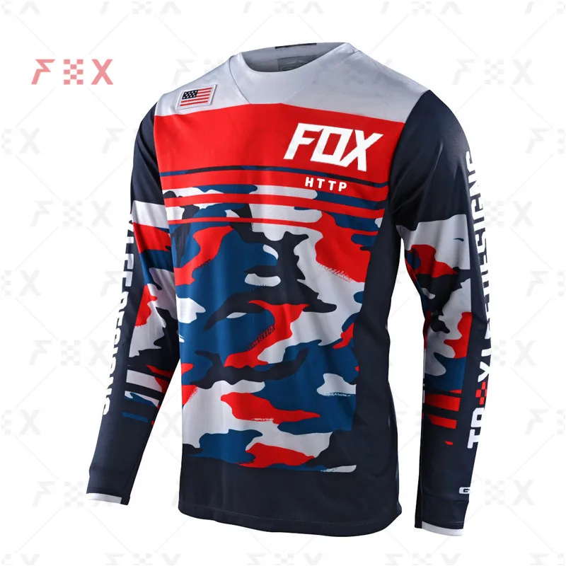 2021 мужские горнолыжные Джерси HTTP FOX Горный велосипед MTB рубашки внедорожник DH