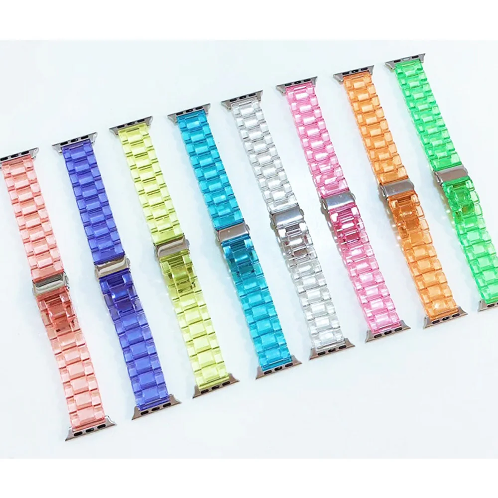 Ремешок прозрачный для Apple Watch Band 38 мм 40 42 44 SE 65432 | Наручные часы