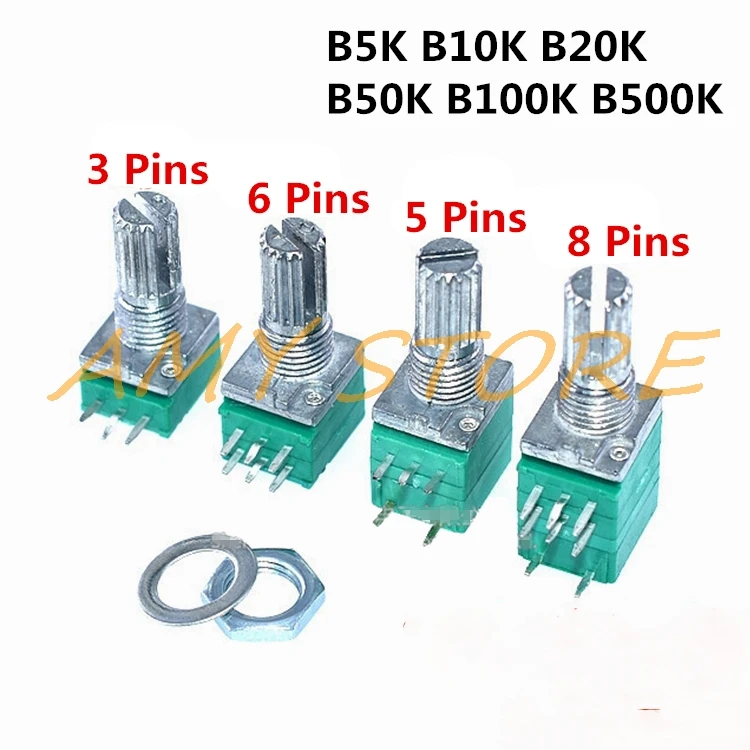 10 шт. аудиоусилитель B5K B10K B20K B50K B100K B500K RV097NS герметичный линейный потенциометр
