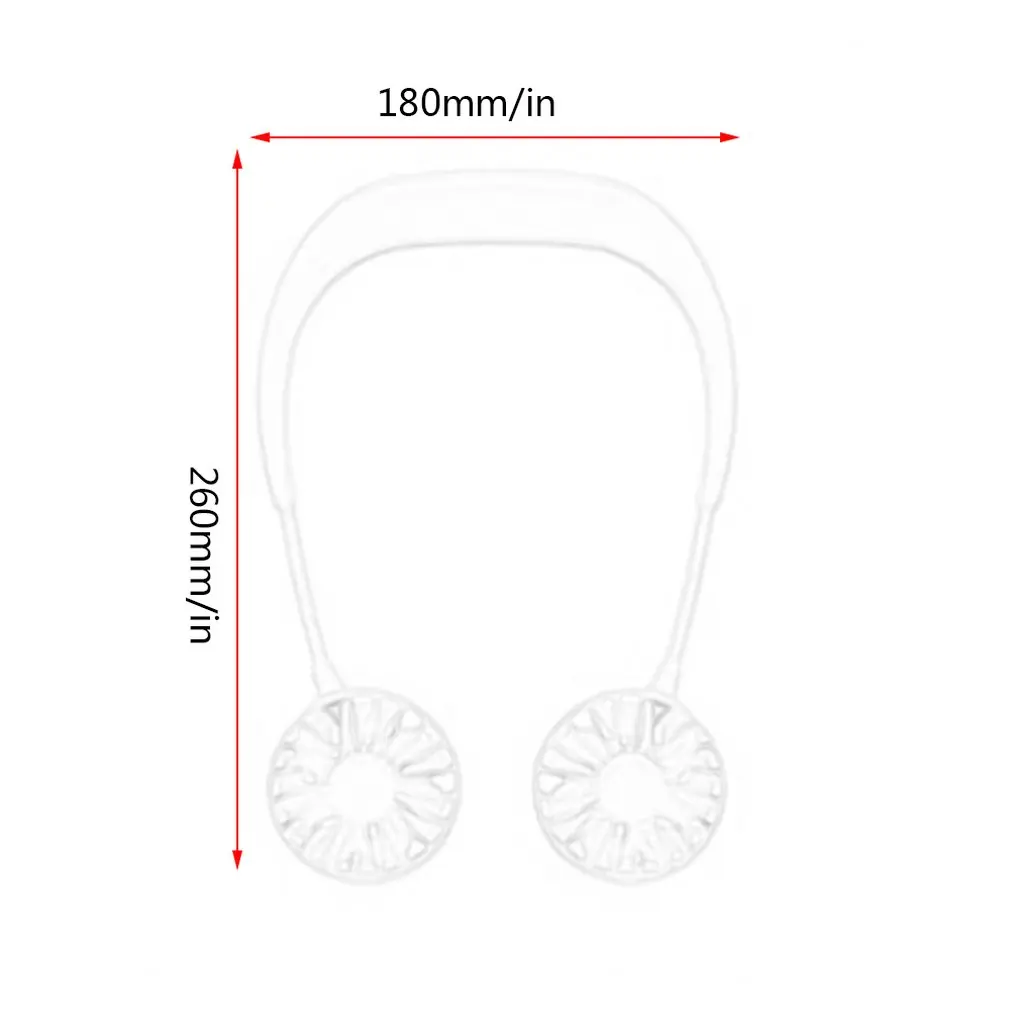 

USB Double Head Hanging Neck Quiet Portable Handheld Electric Fan Air Conditioner Cooler Cooling Fan Summer Desk Table