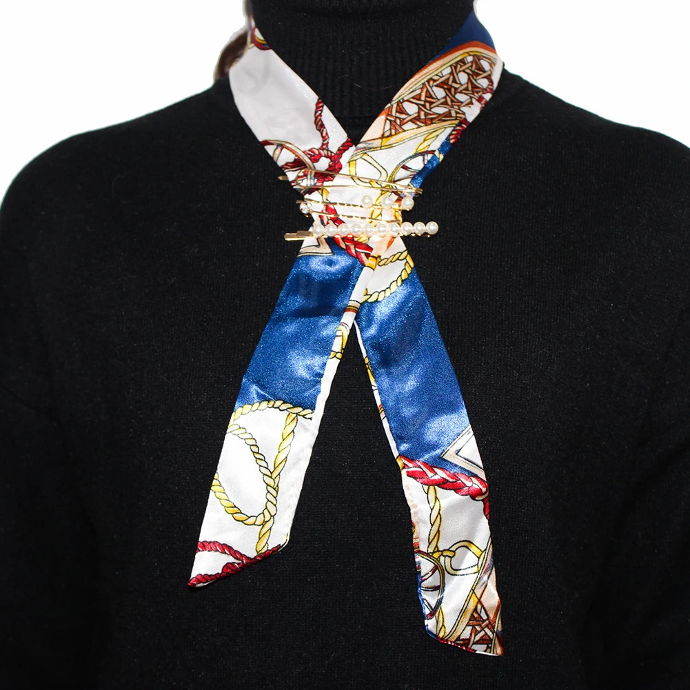 Шелковый шарф женский весна и осень Новый стиль имитация шелка на заказ Модная