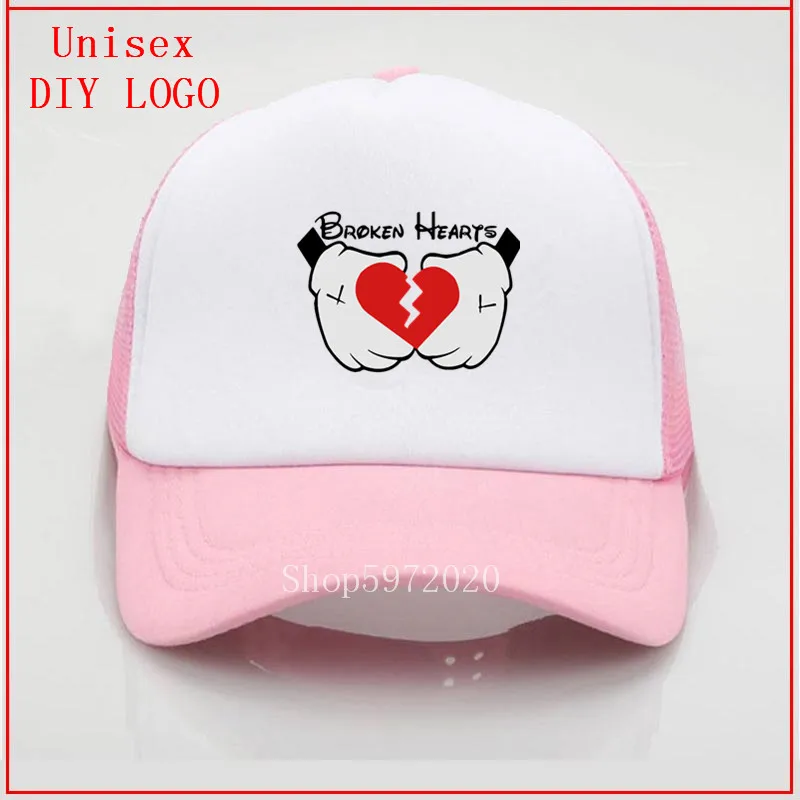 Модная шапка с изображением сломанных сердец (векторная) бейсболка простым