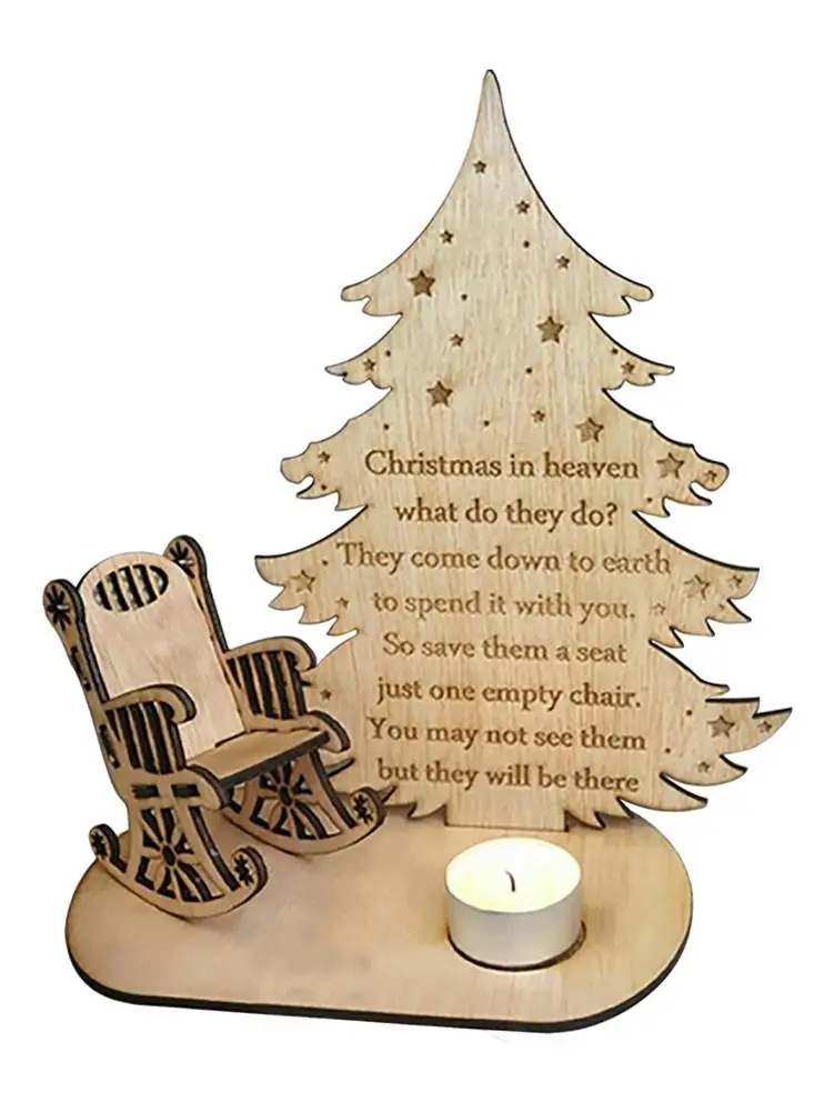 

Рождественское украшение для памятного стола, Декор, подсвечник, Счастливого Рождества в небесах, память, искусственные держатели, Новинка