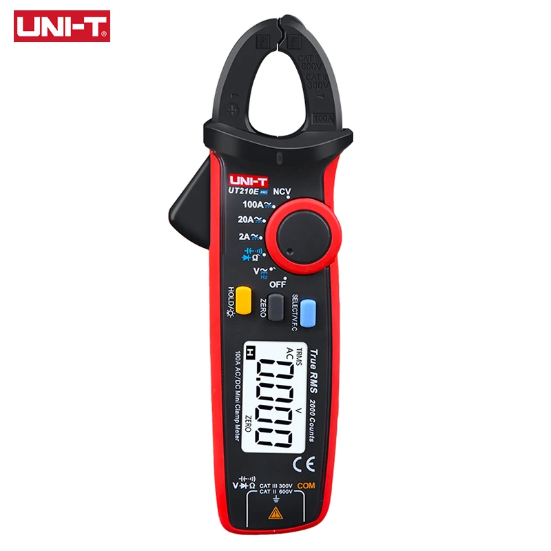 

UNI-T UT210E Pro AC DC Current Clamp Meter True RMS Pliers Ammeter Resistance Frequency Diode Tester Voltmeter Multimeter