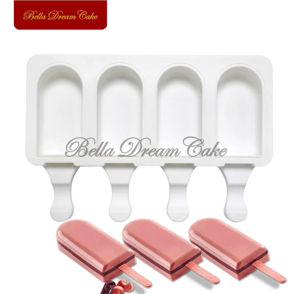 Силиконовая форма для мороженого овальной формы 4 вида