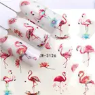 1 лист наклеек для ногтей водные переводные наклейки мультфильм Фламинго милые животные дизайн ногтей слайдер маникюрный Декор