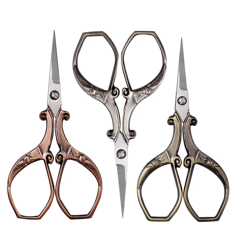 

LMDZ Retro Feather Scissors Sewing Hand Tools, Sewing Shears Hand-Made Paper-Cut Fabric Sharp And Durable