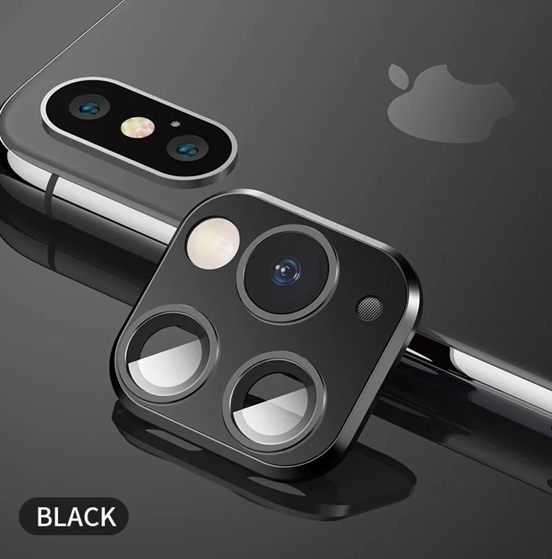 Камера объектив секунд изменение для iPhone 11 защитное кольцо Крышка для iPhone X XS MAX Камера Защитная крышка поддержка обновления флэш-памяти