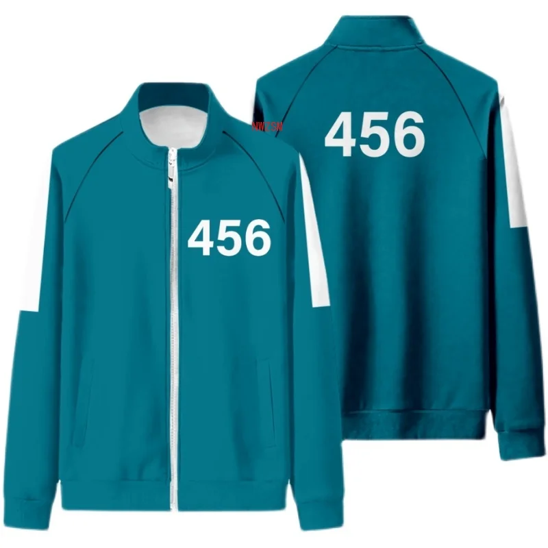 

Squid game jacket men's Korean Movie same sportswear plus size 456 national tide Spring Autumn Round Six cosplay Squid game