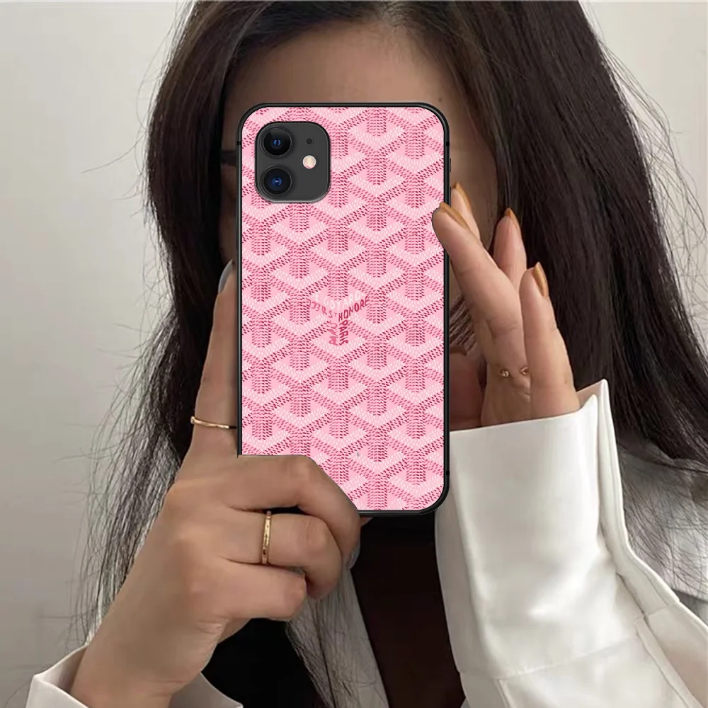 

Luxury Brand Goyarde Designs Phone Case For Iphone 12 Mini 11 PRO X XR XS MAX 6 6s 7 8 Plus 4 5 5s SE 2020 black Shell Fashion