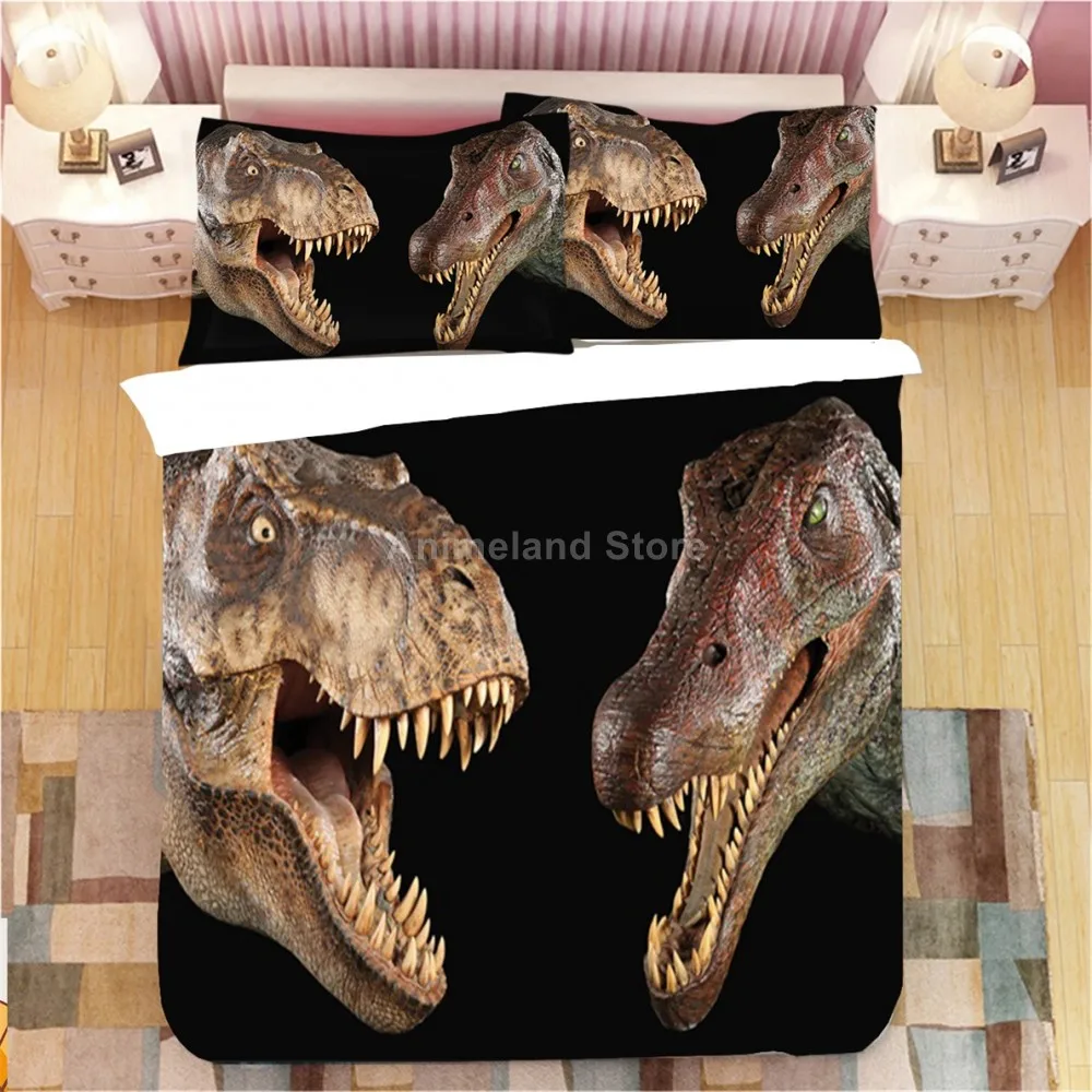 Детский комплект постельного белья с изображением динозавра | Дом и сад