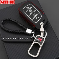 for changan cs35 plus 2020 car styling leather key cover shell case buckle car styling modification accessories