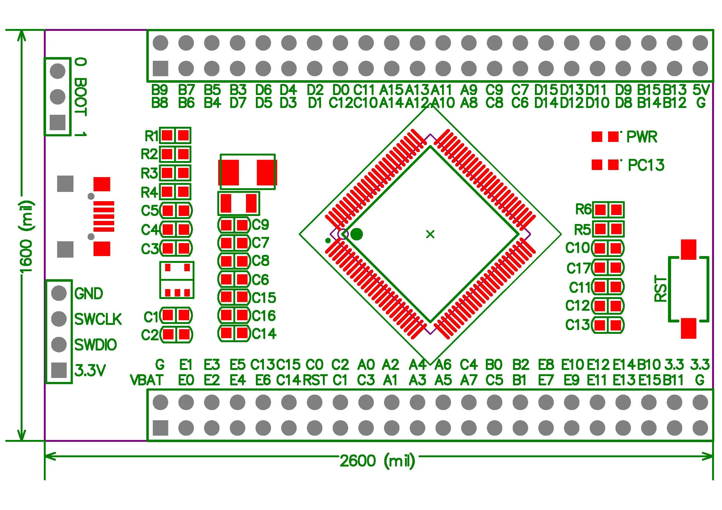 Материнская плата GD32F303VCT6 минимальная системная M4 макетная Vct6 заменяет Stm32f303vct6