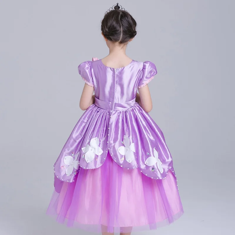 Vestido/нарядный костюм Рапунцель для девочек детское вечернее платье Золушки