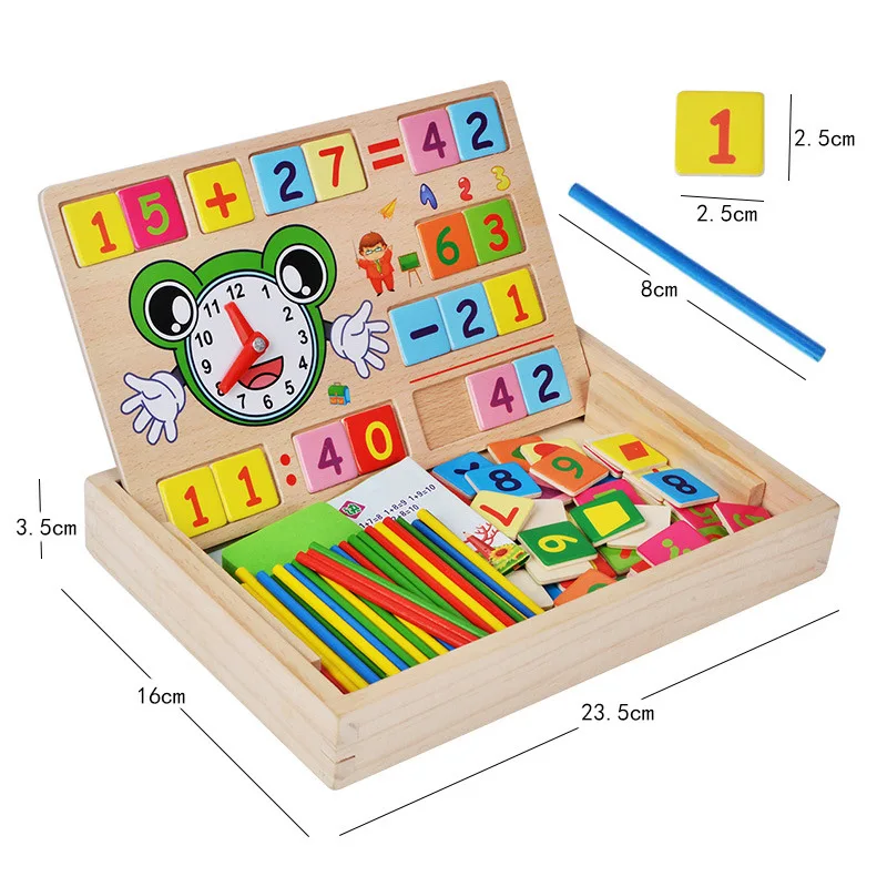 Wooden Counting Sticks Box Set Montessori Blocks Number Math Teaching Kids Game Education Intelligence Stick Toy Gifts | Игрушки и хобби