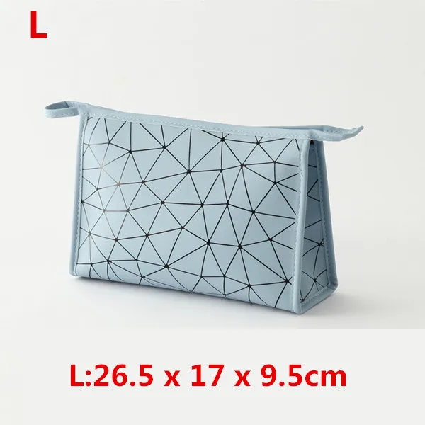 L-Blue Женская модная косметичка из искусственной кожи; косметичка для девочек; косметичка; органайзер для макияжа; сумка для хранения; дорожная Водонепроницаемая косметичка; чехол для макияжа; Новинка - Цвет: L-Blue