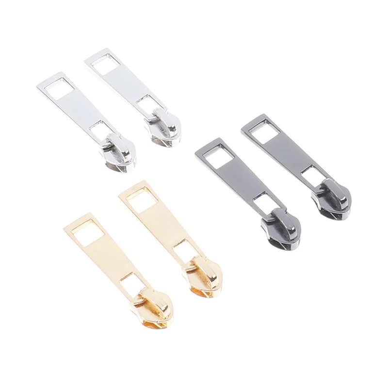 

20PCS/Lot Gold And Silver 5# Metal Nylon Zipper Slider Head Puller DIY Handwork Bag Luggage Parts Accessories
