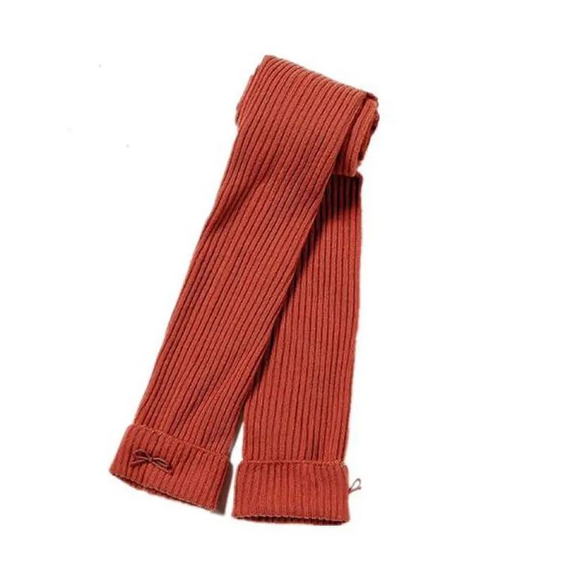 Новинка сезон весна осень трикотажные хлопковые леггинсы с бантом и оборками для