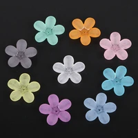 22mm fashion frosted five petaled flower beads shoe decoration diy jewelry handy accessory beads hair hairpin diy bead material