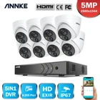 Система видеонаблюдения ANNKE 8CH 5MP Lite H.265 + DVR, уличная камера наблюдения с защитой от непогоды и пассивным ИК датчиком