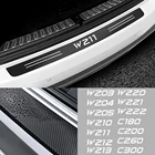 Наклейка на задний бампер автомобиля из углеродного волокна для Mercedes W203 W204 W205 W210 W211 W212 W213 W220 W221 W222 C180 C200 C260 C300