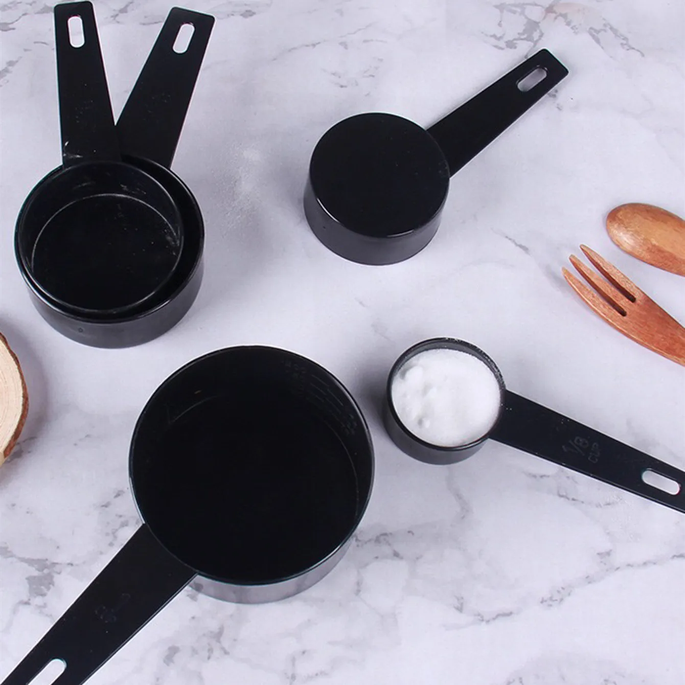 1 Набор черных мерных ложек кухонные принадлежности кухонная посуда инструменты