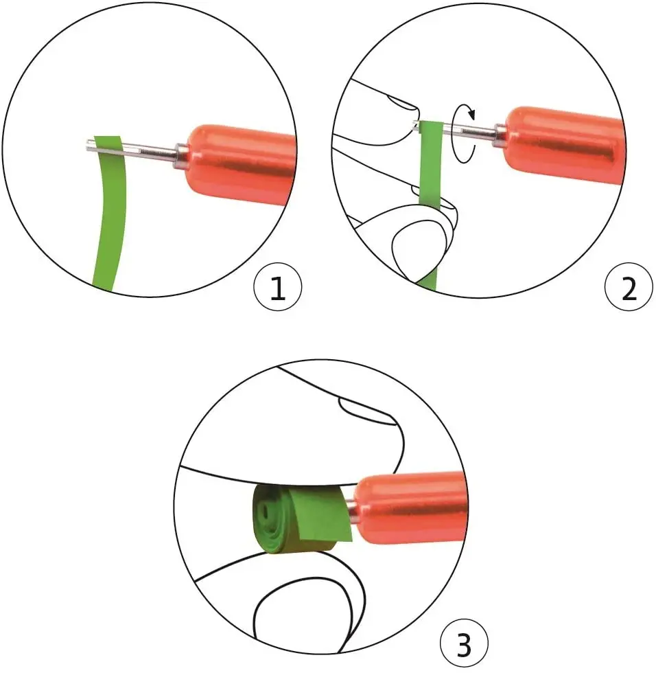 

Santa Claus and Flower Paper Quilling Kits Strips Quilling Art Paper DIY Craft with Tools Christmas Gift and Diy Home Decoration