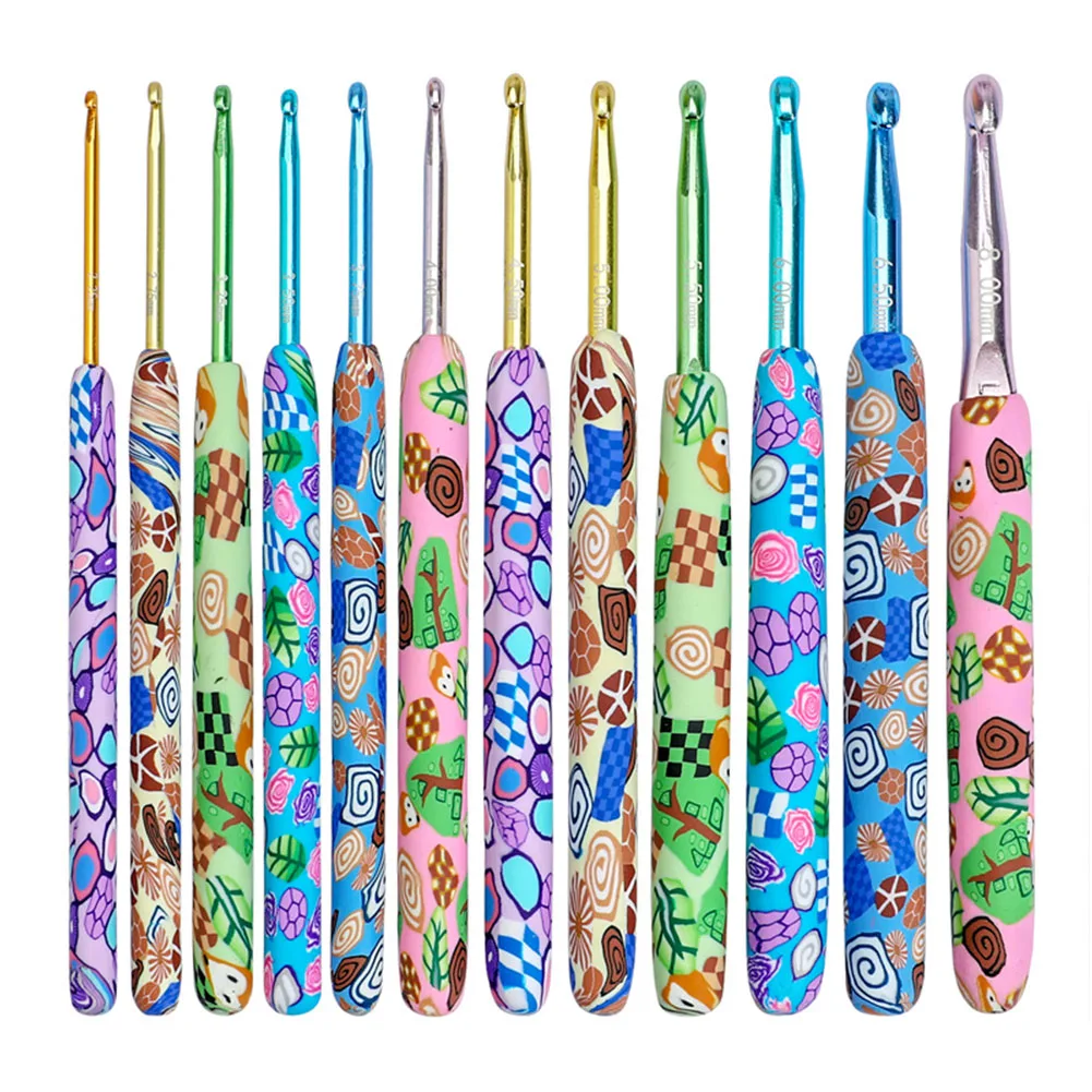 

24Pcs/set Crochet Hooks/Needles Colorful Alumina Knitting Hooks 2-8mm Yarn Sewing Accessories Tools DIY Craft Knit Needle Tool